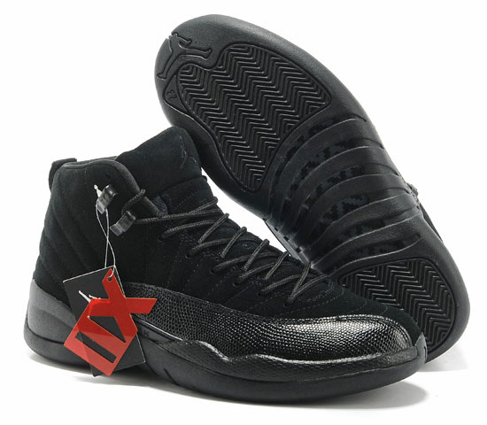 Air Jordan Retro 12 All Black Discount
